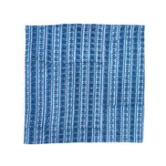 Blue Shrub Stripe Block Print Napkins (Set of 6)