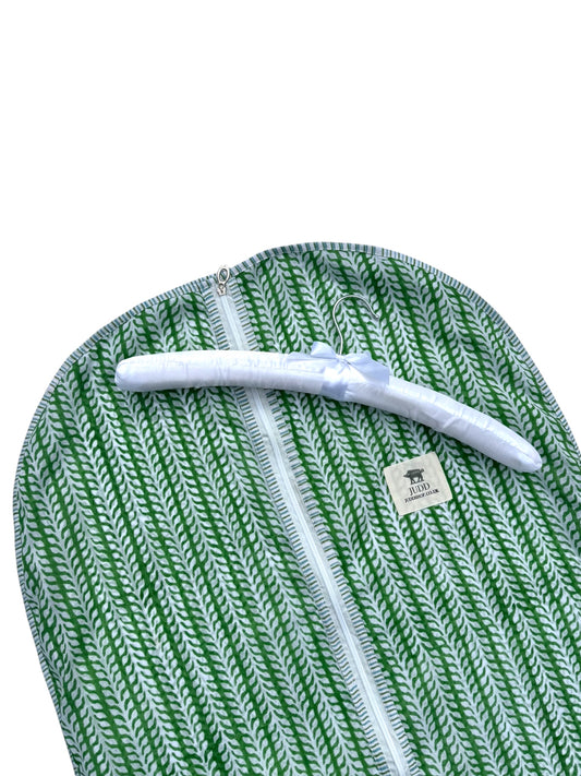 'Palma' Green Cotton Garment Bag – Clothes Cover