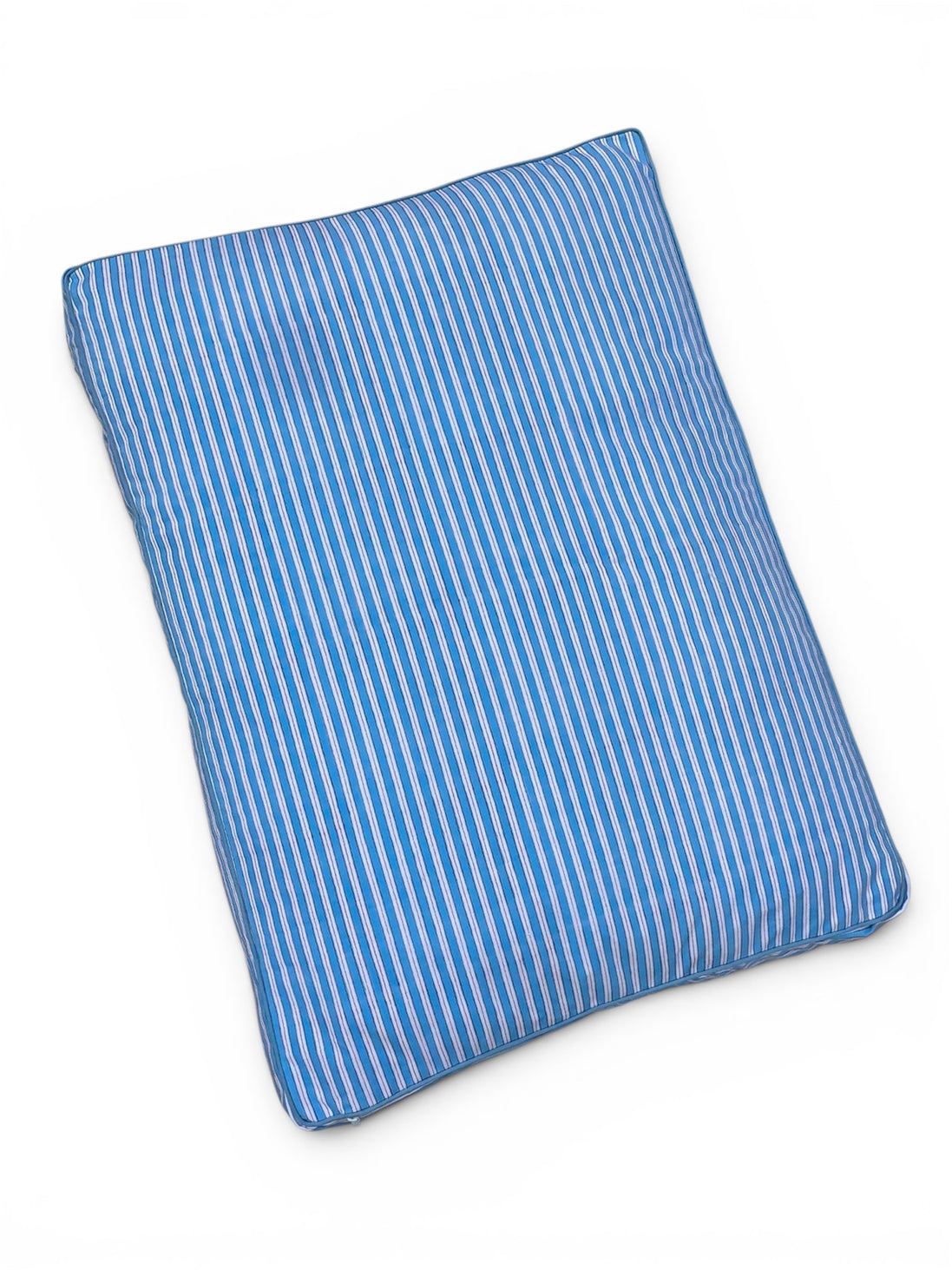 'Blue Stripe' Hand Block Printed Washable Dog Bed