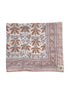 'Orange Moroccan Leaves' Block Printed Cotton Towel