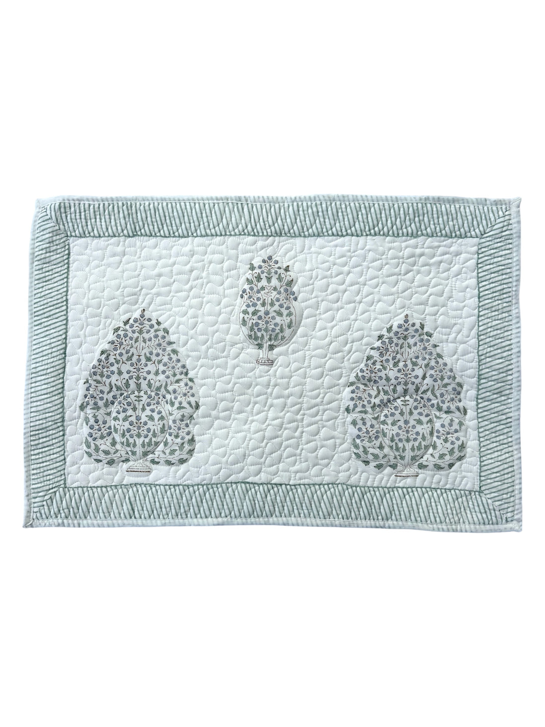 Blue Shrub Quilted Cushion/Pillowcases