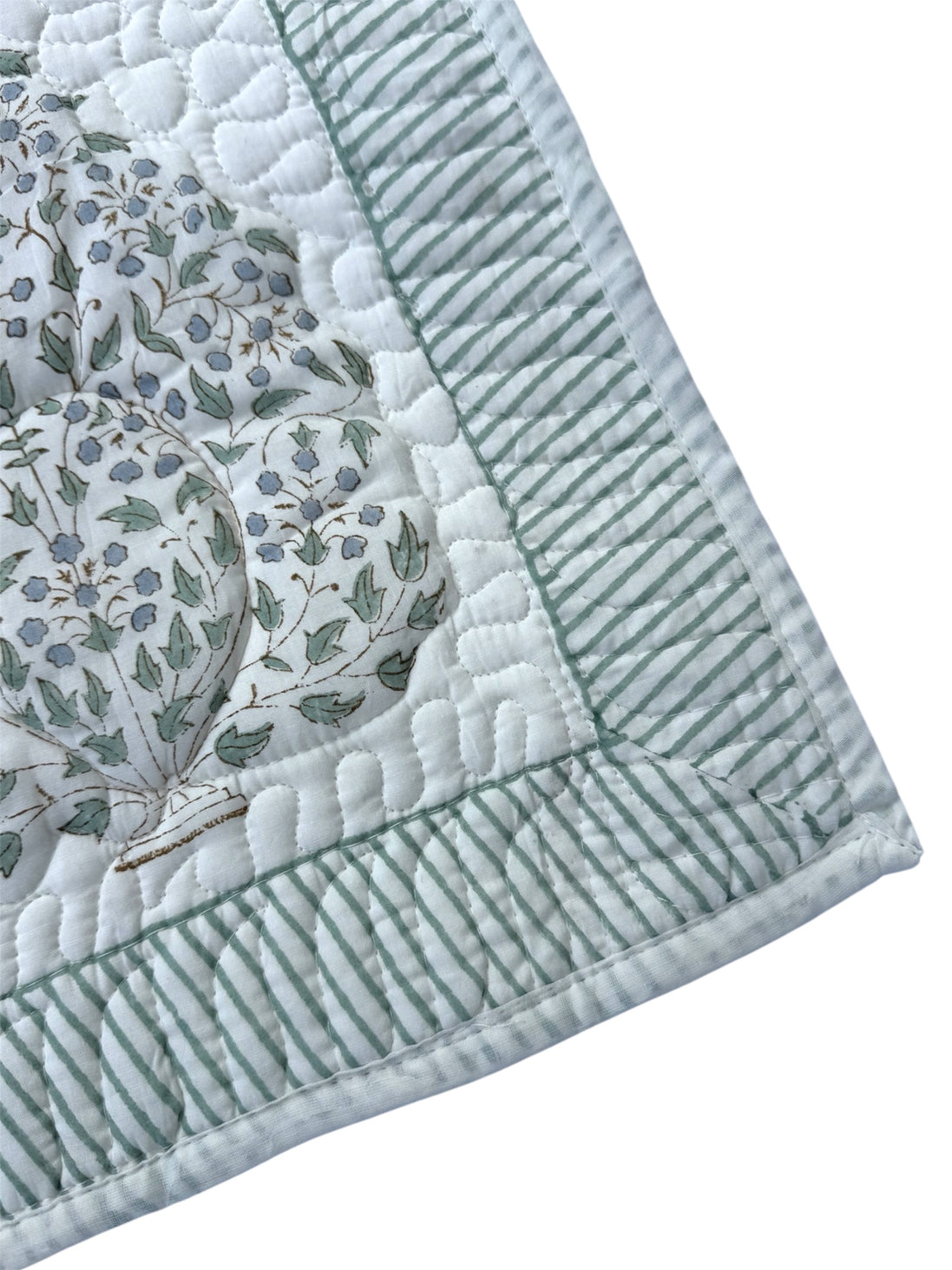 Blue Shrub Quilted Cushion/Pillowcases