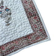 Provençal Blue & Red Shrub Quilted Cushion/Pillowcases