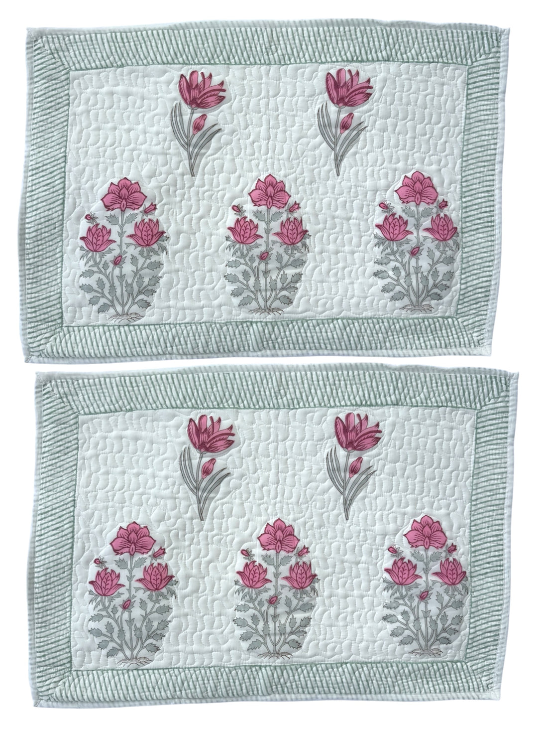 Bright Pink Shrub Quilted Cushion/Pillowcases