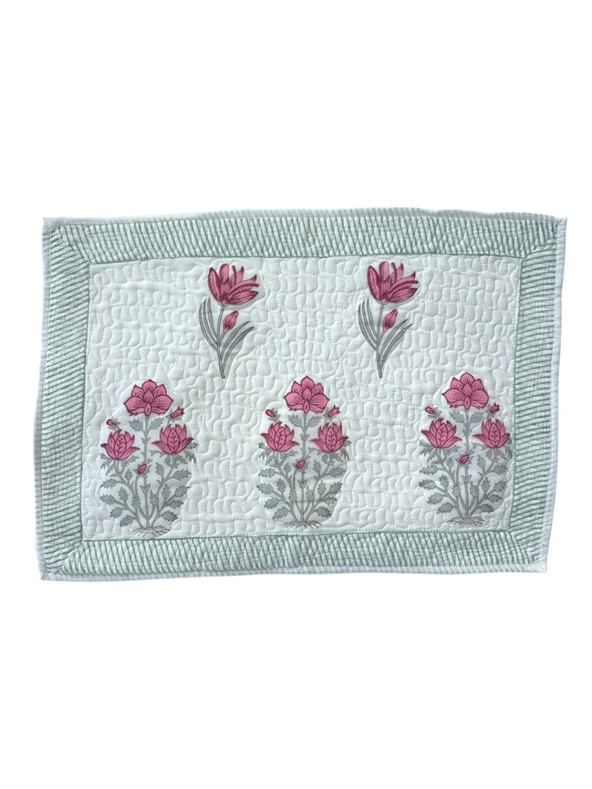 Bright Pink Shrub Quilted Cushion/Pillowcases