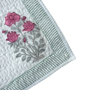 Bright Pink Shrub Quilted Cushion/Pillowcases