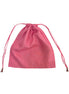Pink Linen Drawstring Bag
