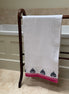 Pink & Navy Shrub Cotton Waffle Towel