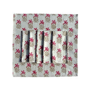 Pink Shrub Block Print Napkins (Set of 6)