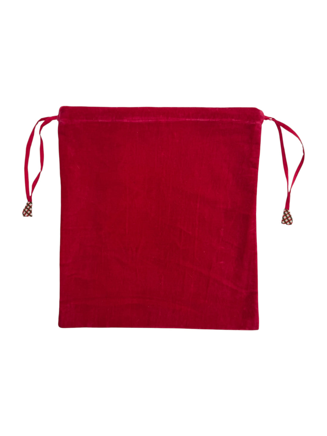 Pink Velvet Drawstring Bag