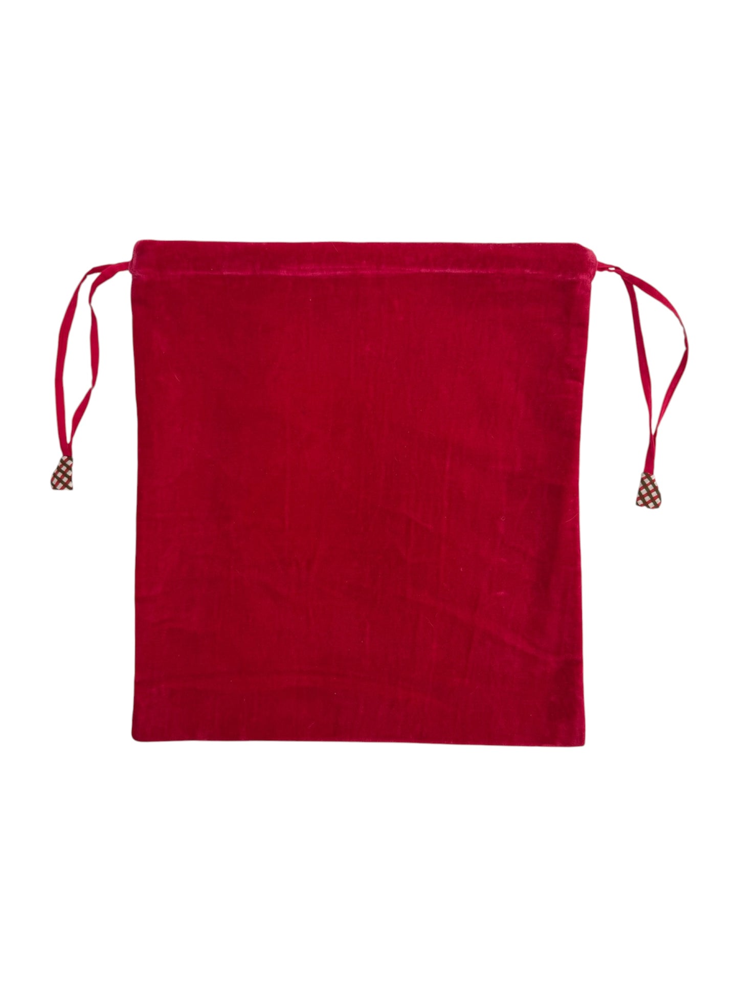 Pink Velvet Drawstring Bag