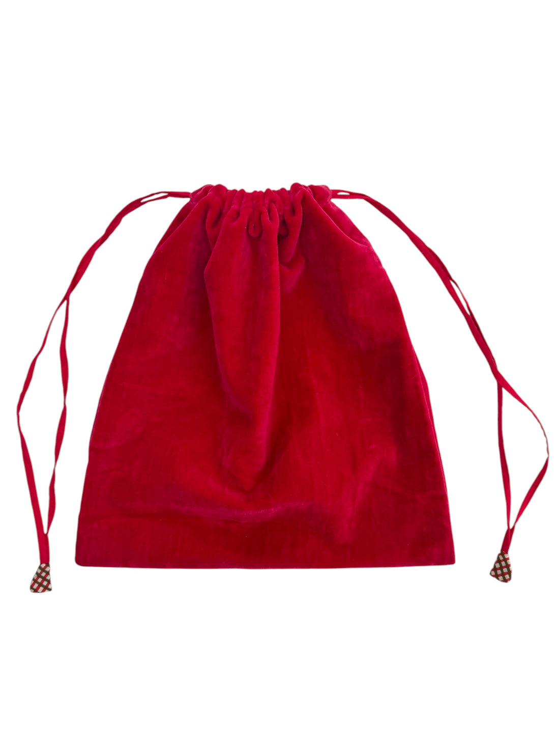 Pink Velvet Drawstring Bag