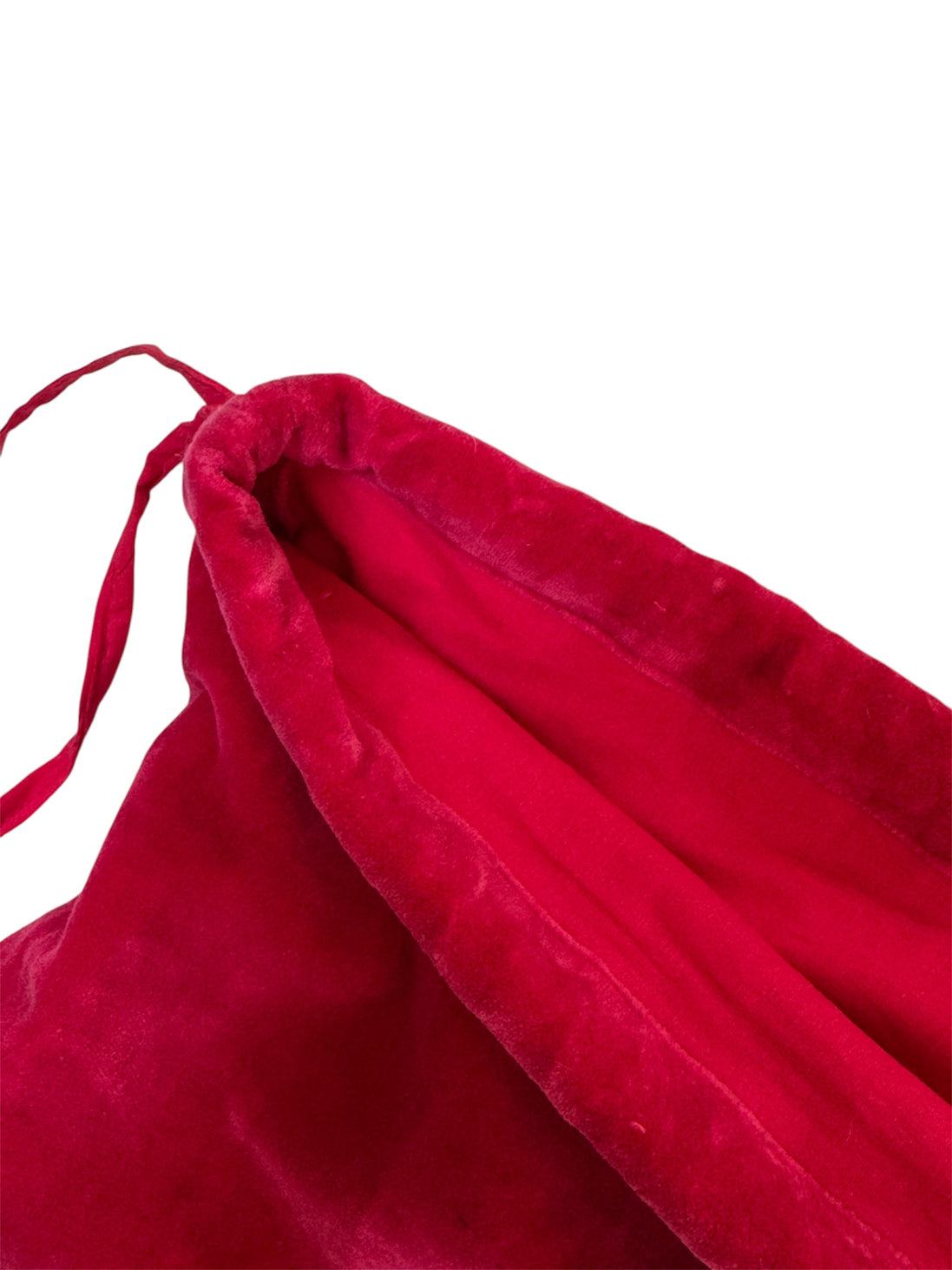 Pink Velvet Drawstring Bag