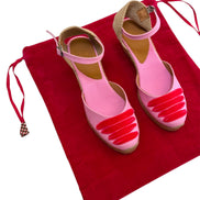 Pink Velvet Drawstring Bag