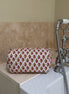 'Ochre & Pink Trees' Block Printed Sponge Bag/Washbag