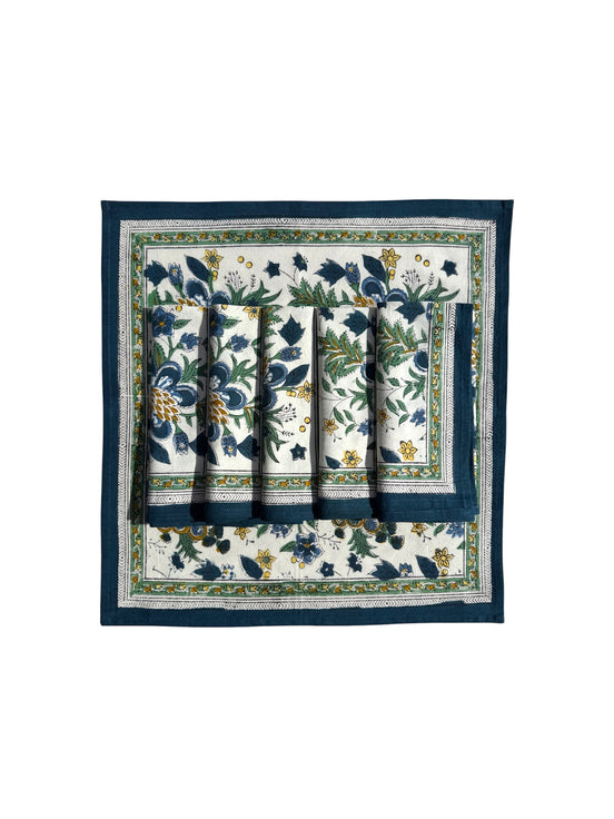 Provencal Foliage Block Print Napkins (Set of 6)