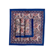 Red & Blue Paisley Block Print Napkins (Set of 4)