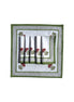 Red & Green Geranium Block Print Napkins (Set of 6)