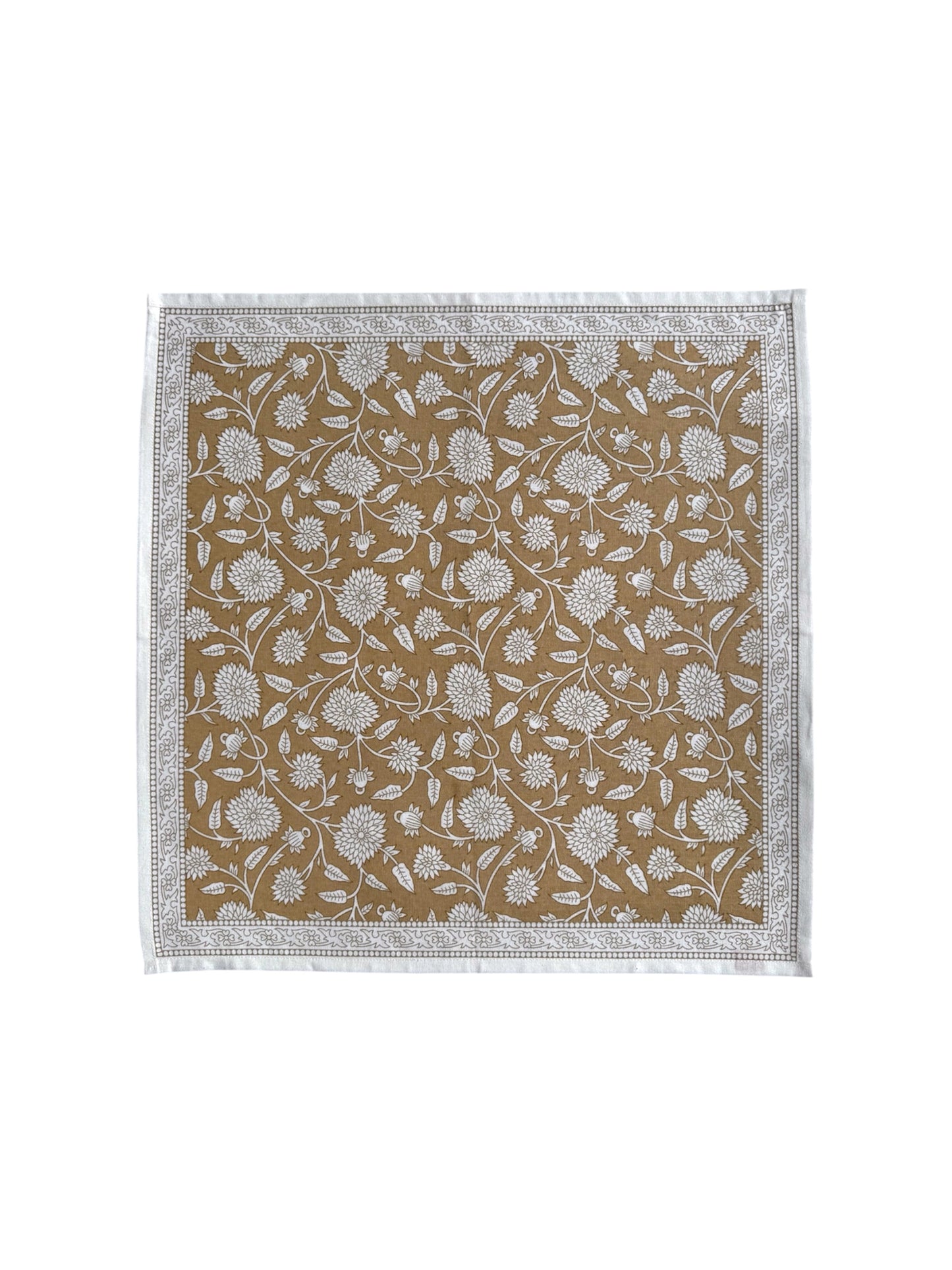 Taupe Fauna Block Print Napkins (Set of 6)