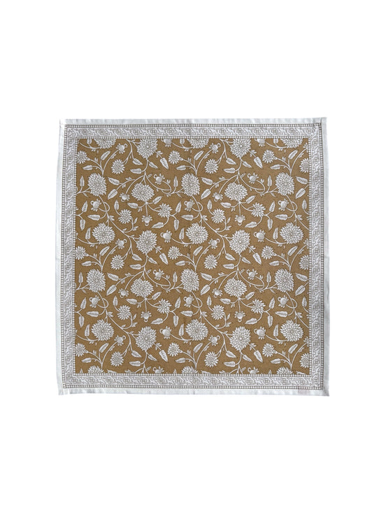 Taupe Fauna Block Print Napkins (Set of 6)