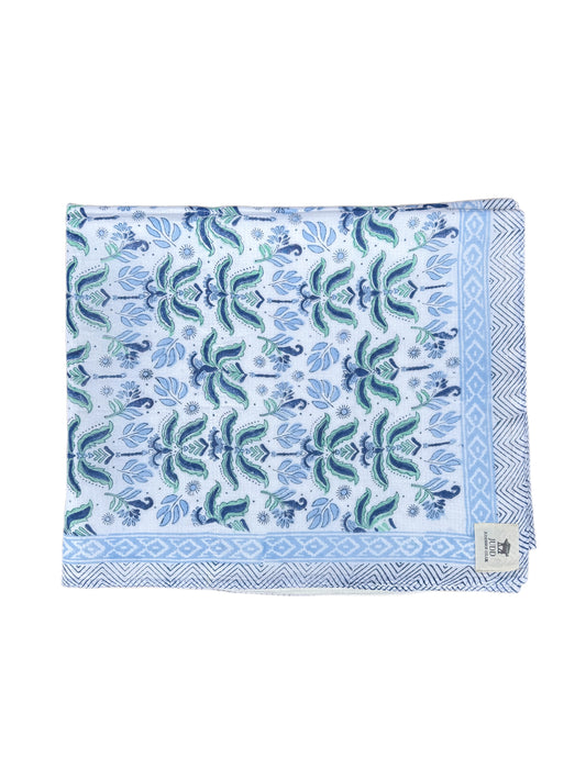 block-printed-towel-blue-floral