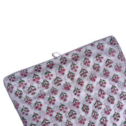 block print dress garment bag