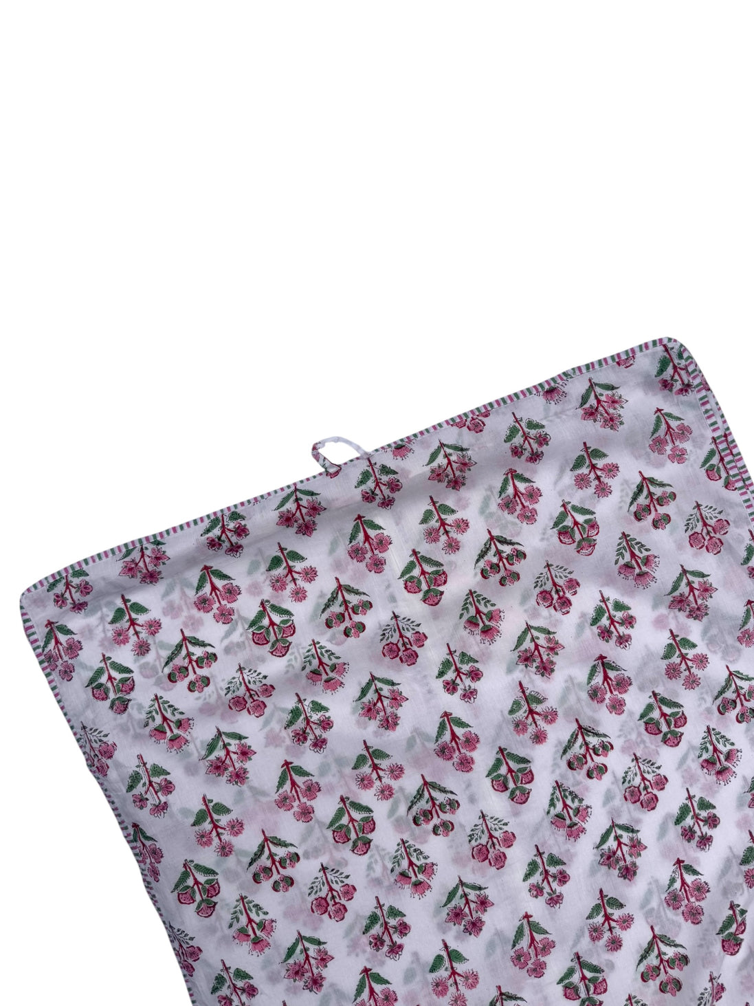 block print dress garment bag