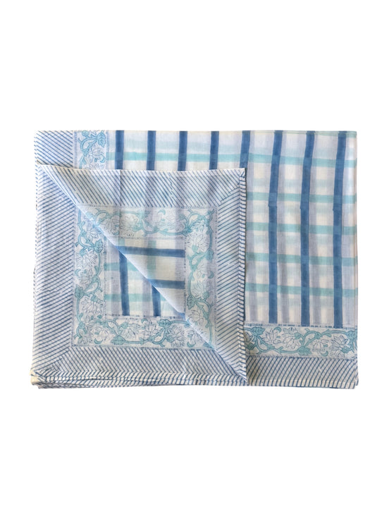 'Blue Cross' Hand Block Printed Sarong