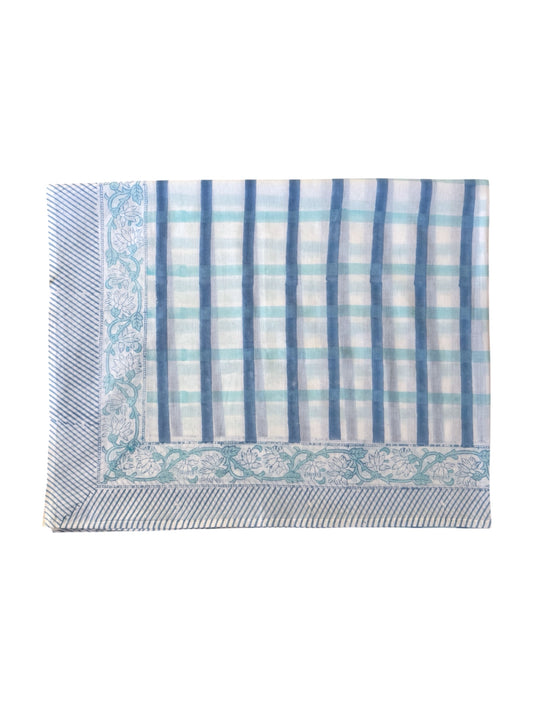 'Blue Cross' Hand Block Printed Sarong