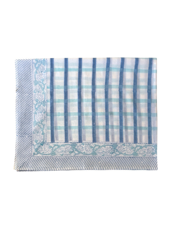 'Blue Cross' Hand Block Printed Sarong