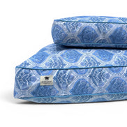 'Blue Shrub' Hand Block Printed Washable Dog Bed