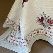 Red & Pink Pomegranate Bedspread/Quilt