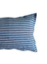 Hand block-printed pillowcase pair in blue stripe print, 100% cotton