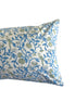 Hand block-printed pillowcase pair in white parrot & strawberry print, 100% cotton