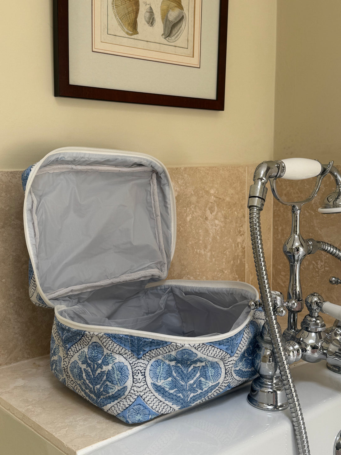 hand-block-printed-vanity-bag-blue-shrub-detail
