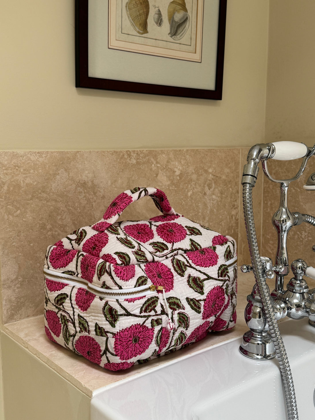 Pink Dahlia Vanity Bag