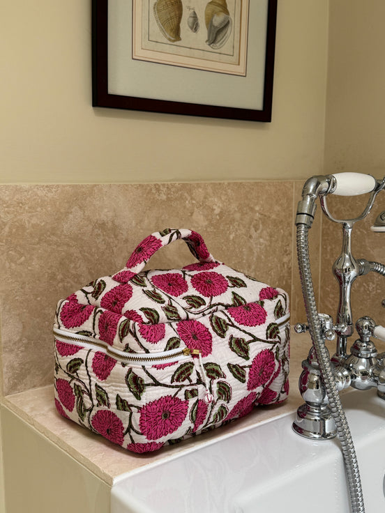 Pink Dahlia Vanity Bag